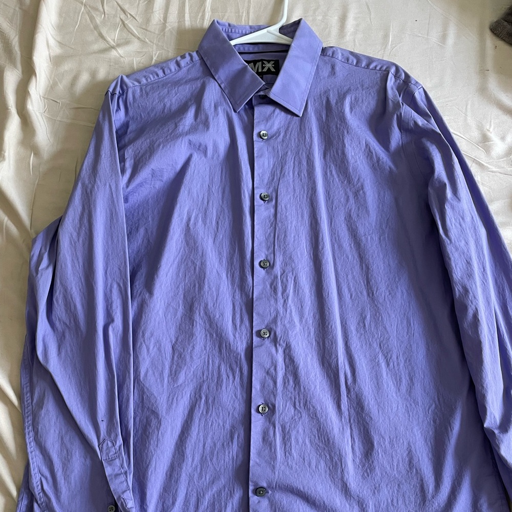 Purple Express button down